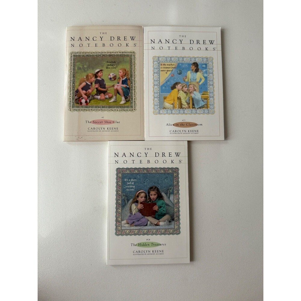 Nancy Drew Notebooks Carolyn Keene 5, 23, 24 Soccer Shoe Alien Classroom Hidden